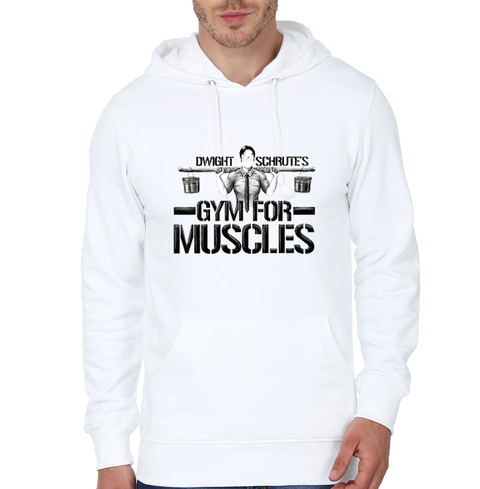 Dwight Schruteâ€™s Gym for Muscles White Hoodie T-Shirts, Sweatshirt | TeeSparky.com