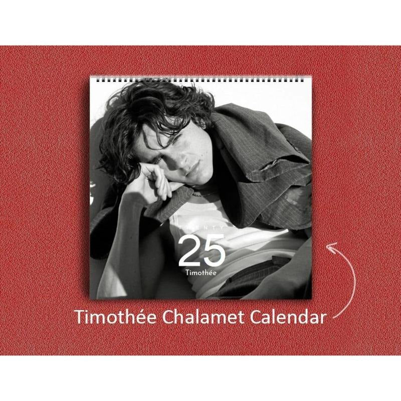 Timothée Chalamet Calendar 2025 | Timothée Chalamet 2025 Wall Calendar, Celebrity Wall Calendar 2025, Best Gift For Timothée Chalamet Fan