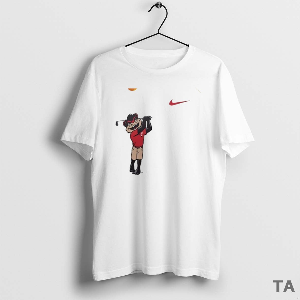 Top Cincinnati Bearcats Mascot Playing Golf Circle T Shirt Sweater Hoodie, Sweatshirt | TeeSparky.com