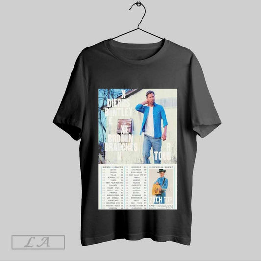 Top Dierks Bentley Broken Branches 2025 Concert Poster T Shirt