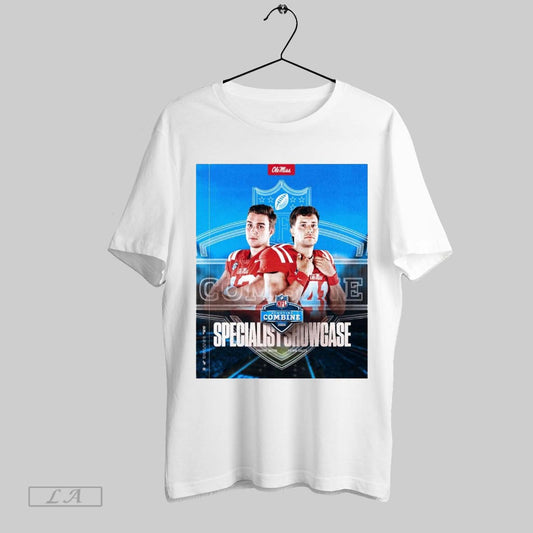 Top Ole Miss Rebels Football Nfl Scouting Combine 2025 Specialist Showcase Fraser Masin And Caden Davis Poster T Shirt Sweatshirt Tee Shirt