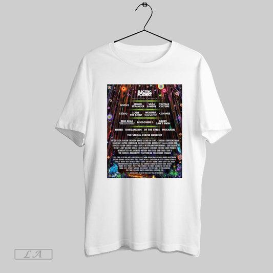Top Poster Electric Forest June 19 22 2025 Rothbury Mi Justice Liquid Stranger The String Cheese Incident T Shirt Sweatshirt Hoodie Shirt