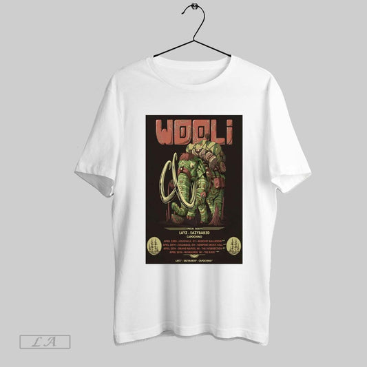 Top Poster Tour Apr 2025 Wooli Special Guests Layz Eazybaked Capochino April 23rd Louisville Ky Mercury Ballroom T Shirt Sweatshirt Tee Shirt