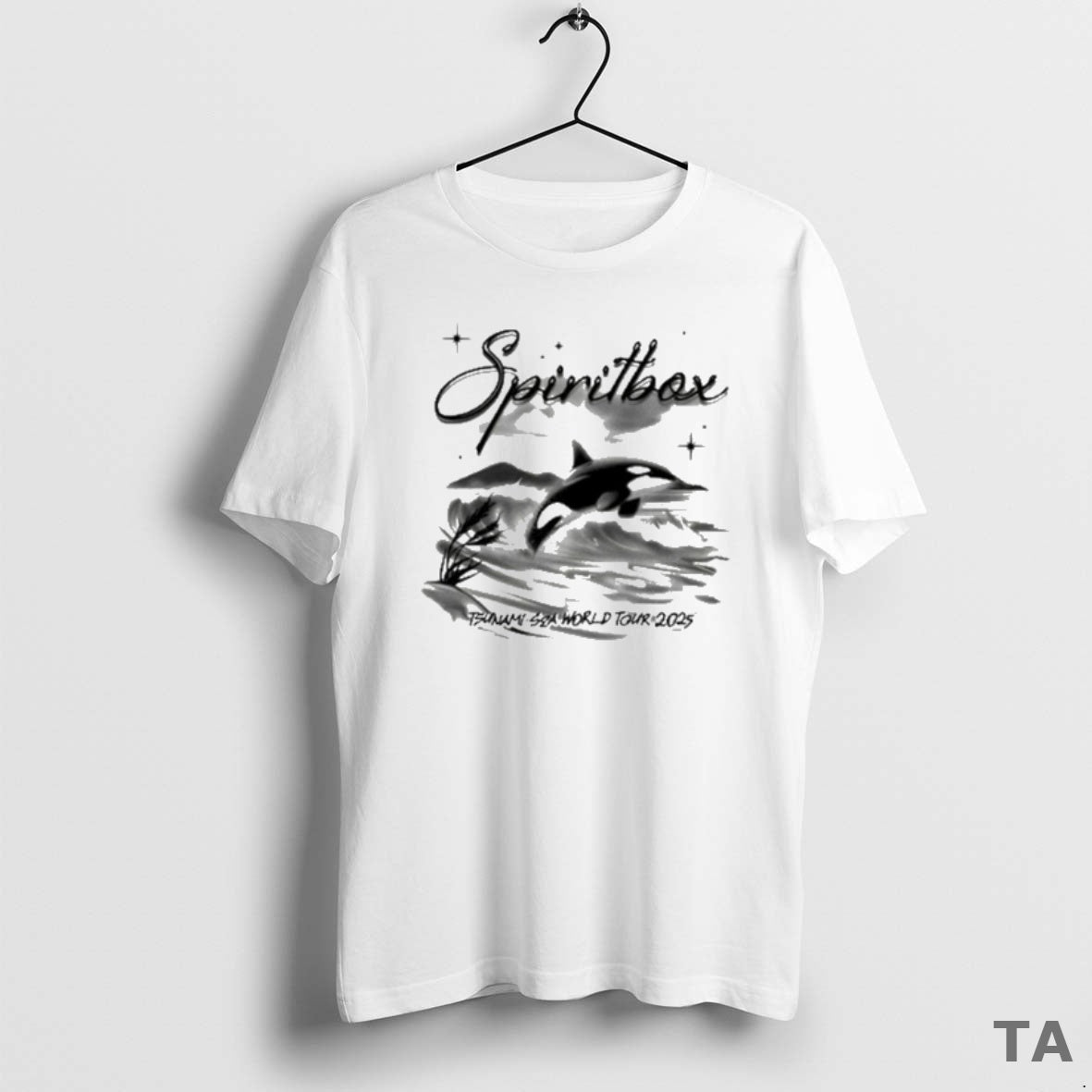 Top Spiritbox Tsunami Sea World Tour 2025 Airbrush Orca T Shirt Sweater Hoodie, Sweatshirt | TeeSparky.com