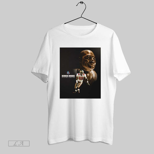Top Tampa Bay Buccaneers Derrick Brooks Pro Football Hall Of Fame Class Of 2014 The Gold Standard Poster T Shirt Sweatshirt Tee Shirt