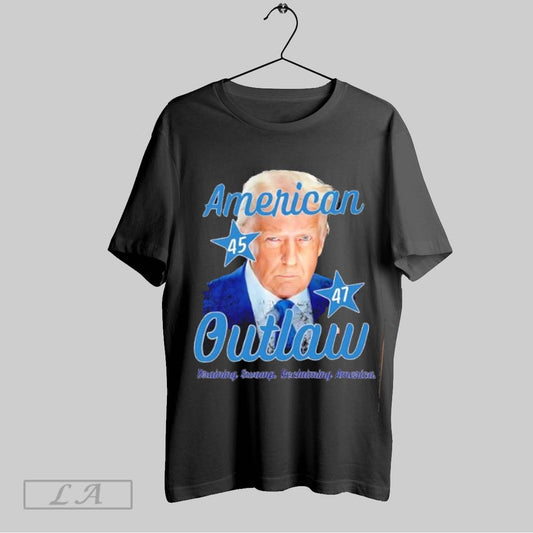 Top Trump American Outlaw 45 47 Draining Swamp Reclaiming America Sweatshirt T Shirt