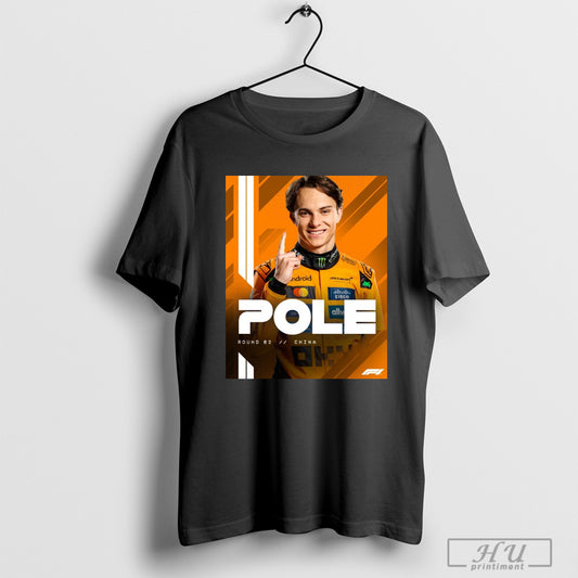 Trending Formula 1 Oscar Piastri Takes His First Ever F1 Pole Position Round 02 China Poster T Shirt Sweatshirt