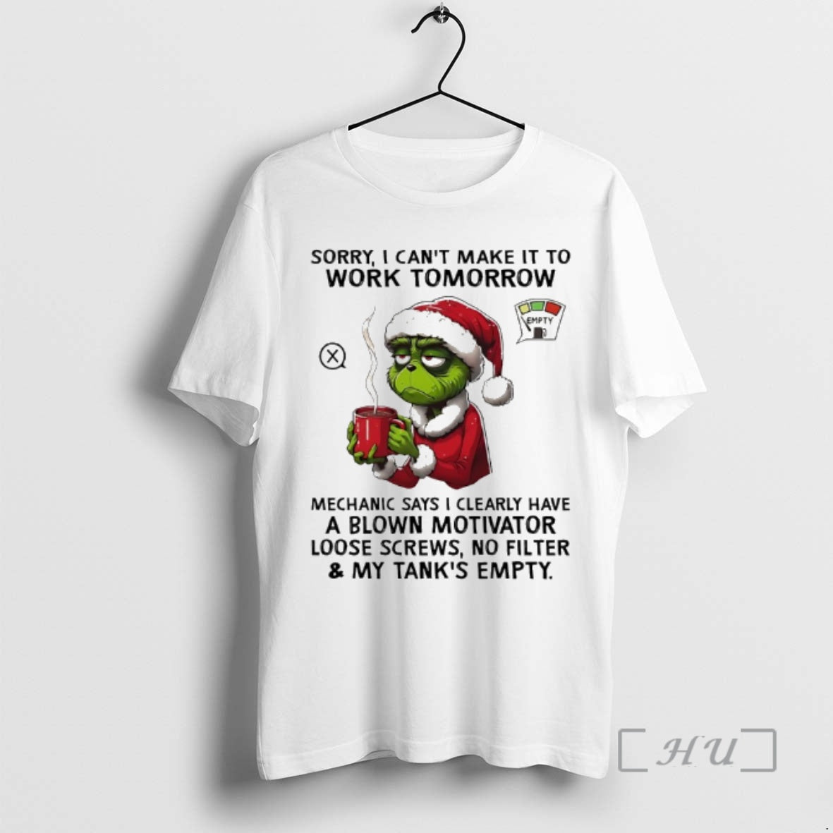 Trending Grinch Santa Suit Sorry I Cant Make It To Work Tomorrow Premium T Shirts Hoodie, Sweatshirt | TeeSparky.com