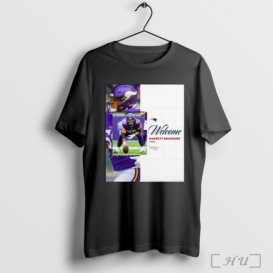 Trending New England Patriots Welcome Garrett Bradbury Center Encore Boston Harbor Signature Poster T Shirt Sweatshirt
