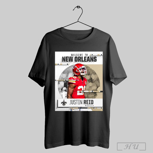 Trending New Orleans Saints Football Welcome To New Orleans Justin Reid Safety Poster 2025 T Shirt