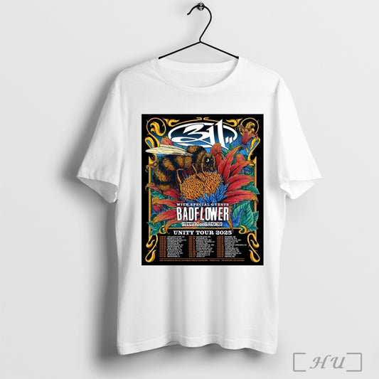 Trending Poster 2025 311 Band Unity Tour With Special Guests Badflower Sitting On Saturn June 20 Atlantic City Nj T Shirt Sweatshirt