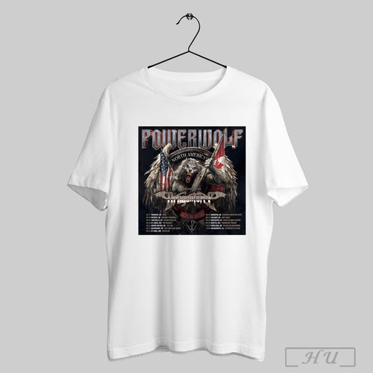 Trending Powerwolf North American Tour 2025 With Special Guest Dragonforce 09 17 Toronto On Rebel Poster Graphic T Shirt Sweatshirt