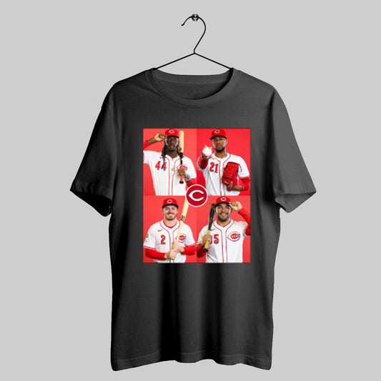 Trendy Mlb A Couple New Faces At Photo Day Elly De La Cruz Hunter Greene Gavin Lux And Jose Trevino Poster T Shirts