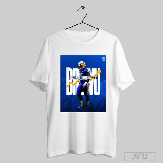 Trendy Poster Pittsburgh Panthers Francis Brewu Highest Graded True Freshman Dt 75 0 Grade On Pff T Shirt Sweatshirt