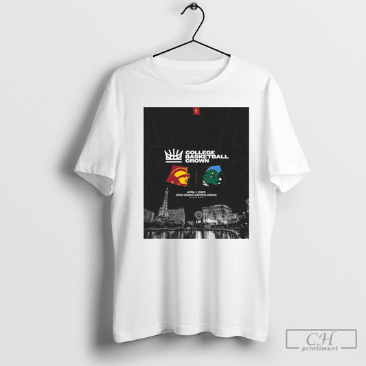Usc Trojans Vs Tulane Green Wave College Basketball Crown April 1 2025 Mgm Grand Garden Arena Poster T Shirt