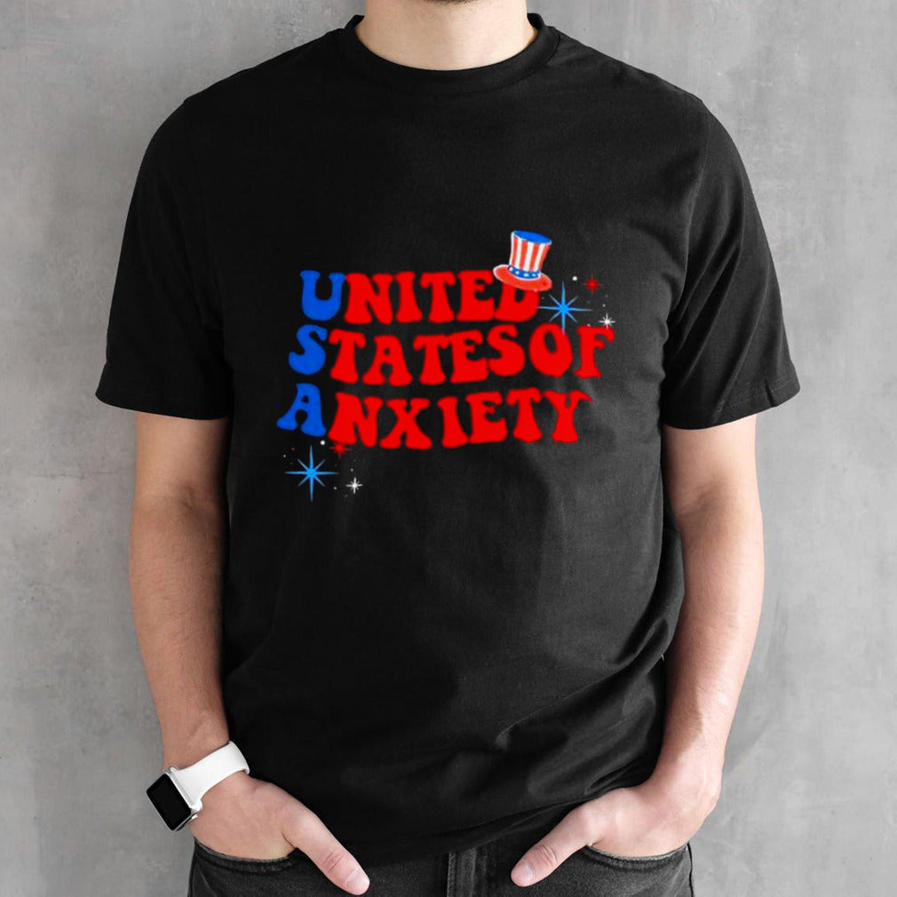 Usa United States Of Anxiety 4th Of July 2024 T-shirt