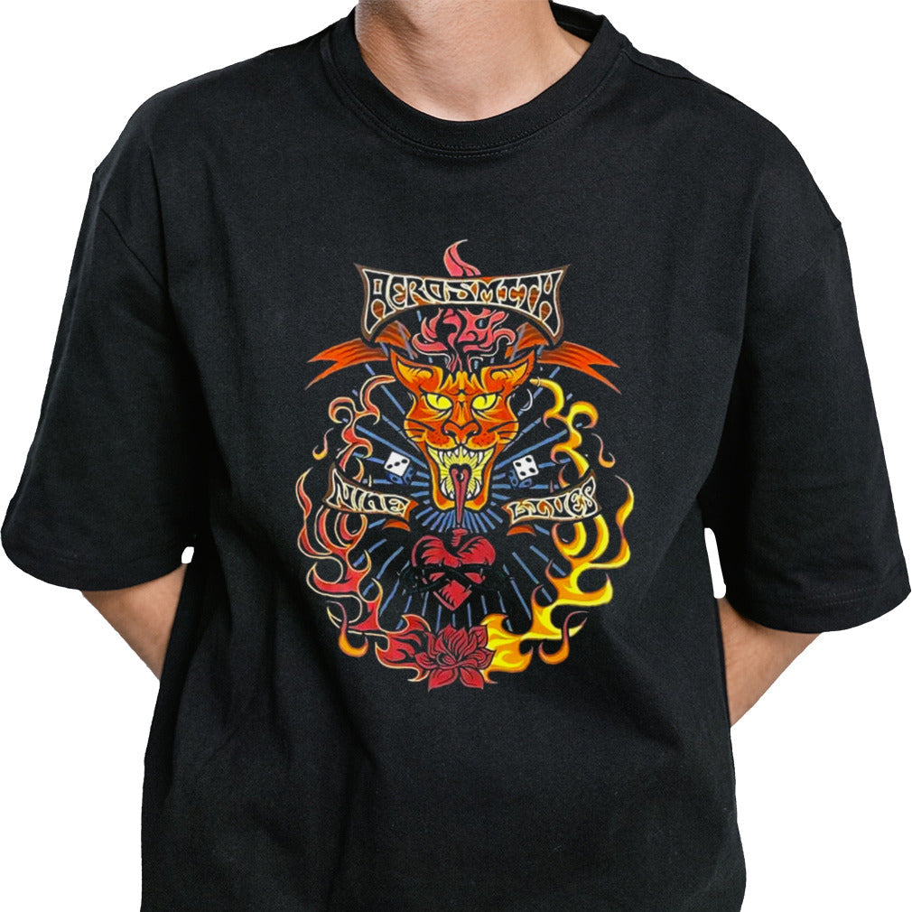Vintage 90S Aerosmith Nine Lives shirt