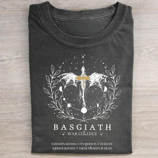 Vintage Basgiath War College Graphic Tee - Fourth Wing Novel Shirt - Movie Shirt - The Empyrean Series Tee - Dragon Rider Tee - Onyx Storm Shirt Top Womenswear