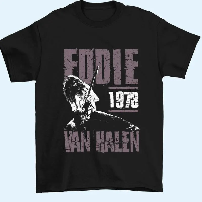Vintage Eddie Van Halen 1978 Concert Tour T-Shirt, Eddie Van Halen Tour Concert Shirt, Vintage Retro T-shirt