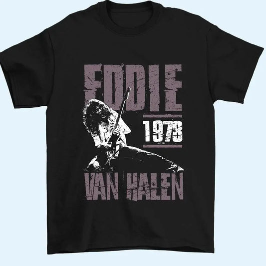 Vintage Eddie Van Halen 1978 Concert Tour T-Shirt, Eddie Van Halen Tour Concert Shirt, Vintage Retro T-shirt