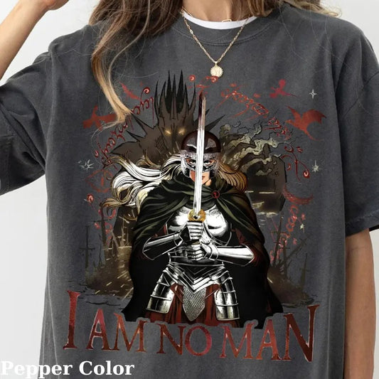 Vintage I Am Noman Graphic Tee - Lord of the Rings Movie Shirt - Eowyn - Middle Earth Geek Gift for Men - Top, Menswear Hoodie Wetsuit