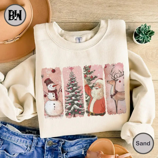 Vintage Santa Claus Christmas Sweatshirt, Santa Merry Christmas, Merry Christmas Sweatshirt, Christmas Crewneck Sweatshirt, Xmas Women Men Gift