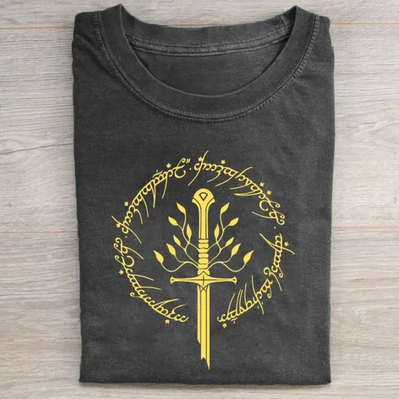 Vintage Tolkien Graphic Tee - Narsil Broken Blade Tee - The Lord of The Rings Shirt - Menswear, Top Hoodie Tshirt