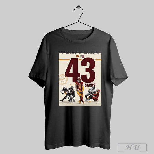 Washington Commanders 43 Regular Season Sacks Chunky Sacks Hunger Program Poster Shirts Sweatshirt