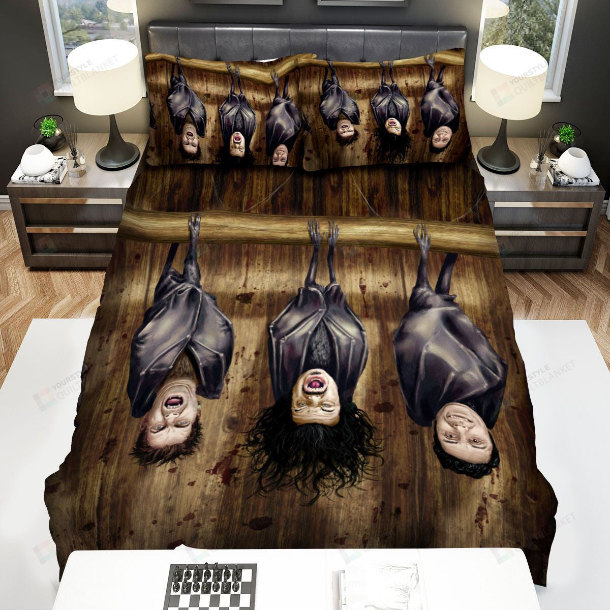 What We Do In The Shadows Movie Bat Photo Bed Sheets Spread Comforter Duvet Cover Bedding Setss