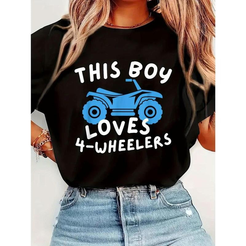 Women's "This Loves 4-Wheelers" ATV Graphic T-Shirt