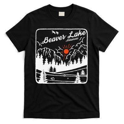 Beaver Lake Souvenir Fishing Vintage AR Map Gifts Arkansas T-Shirt