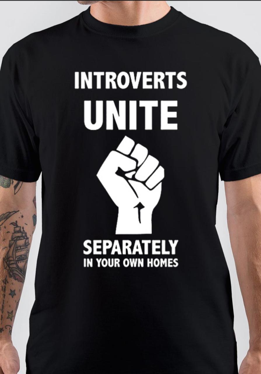 Introverts Unite T-Shirt Hoodie, Sweatshirt | TeeSparky.com