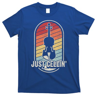 Cello Gift Retro Vintage Just Cellin Cello Lover Gift T-Shirt