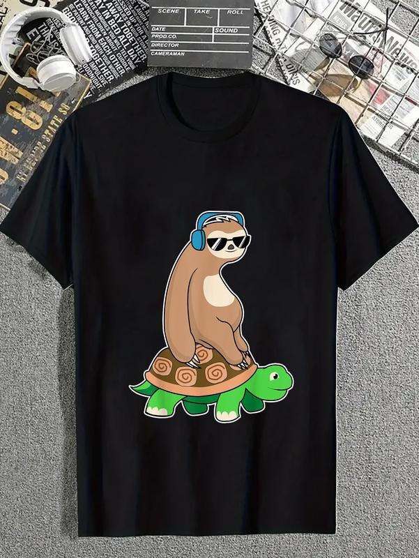 cotton Lazy Sloth T Shirt Gift T-Shirt casual Fashion graphic tees for women Hoodie Sweatshirt | TeeSparky.com