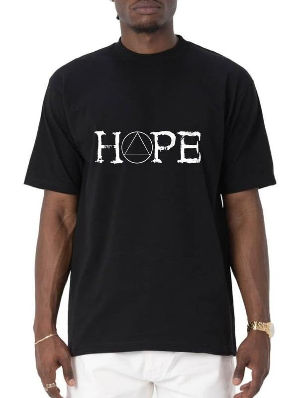cotton Sobriety Hope Recovery Alcoholic Abstinence Sober AA Support T-Shirt casual Fashion graphic tees for women Hoodie...