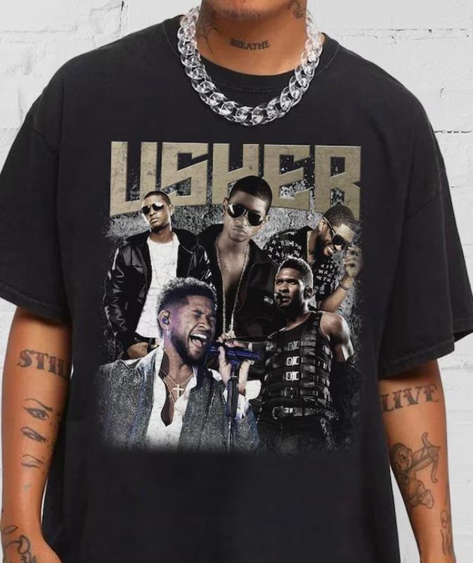 Usher Music Shirt, Usher Music Pop Tshirt, Usher Coming Home Tour Shirt, usher concert outfit, Menswear Top, Womenswear Top, Gift For People, Gift For