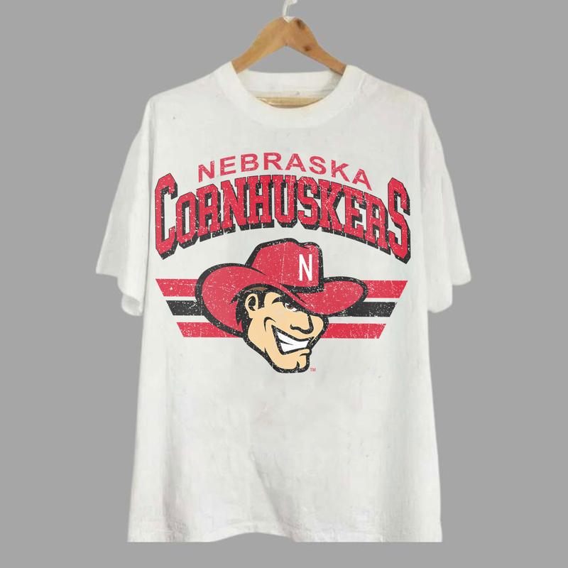 Nebraska Cornhuskers Vintage Football NCAA Sweatshirt - Tshirt - Hoodie, University of Nebraska Unisex Football NCAA Shirt, Unisex Vintage NCAA Shirt, Classic Football Shirt, Gifts For Football Fan Sport, Cotton, Sweatshirt, T-Shirt, Hoodie
