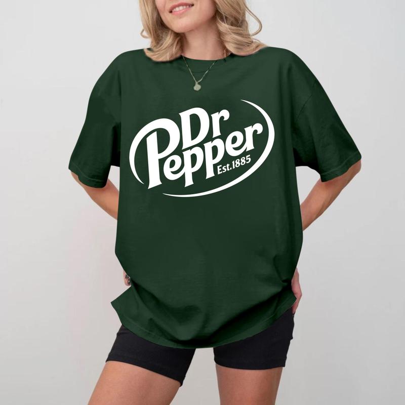 Dr. Pepper T-Shirt, Est. 1885 Vintage Graphic Tee, Unique Soft Drink Fashion Apparel, Quirky Gift for Soda Lovers around the World