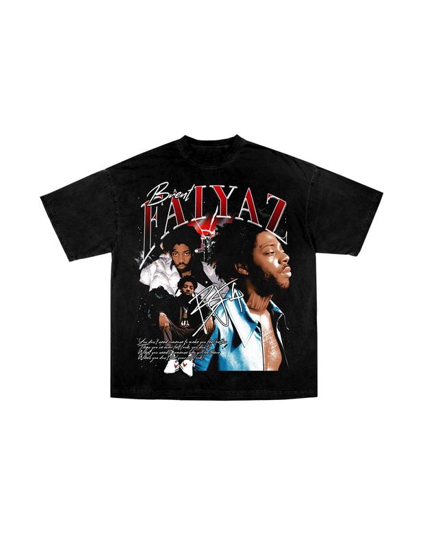 Brent Faiyaz Tee Cotton Unisex Shirt Rap Shirt Rapper Rap Tee Hiphop Shirt Music Tour Merch Gift for Him Gift For Her Vintage Y2K Hoodie Sweatshirt