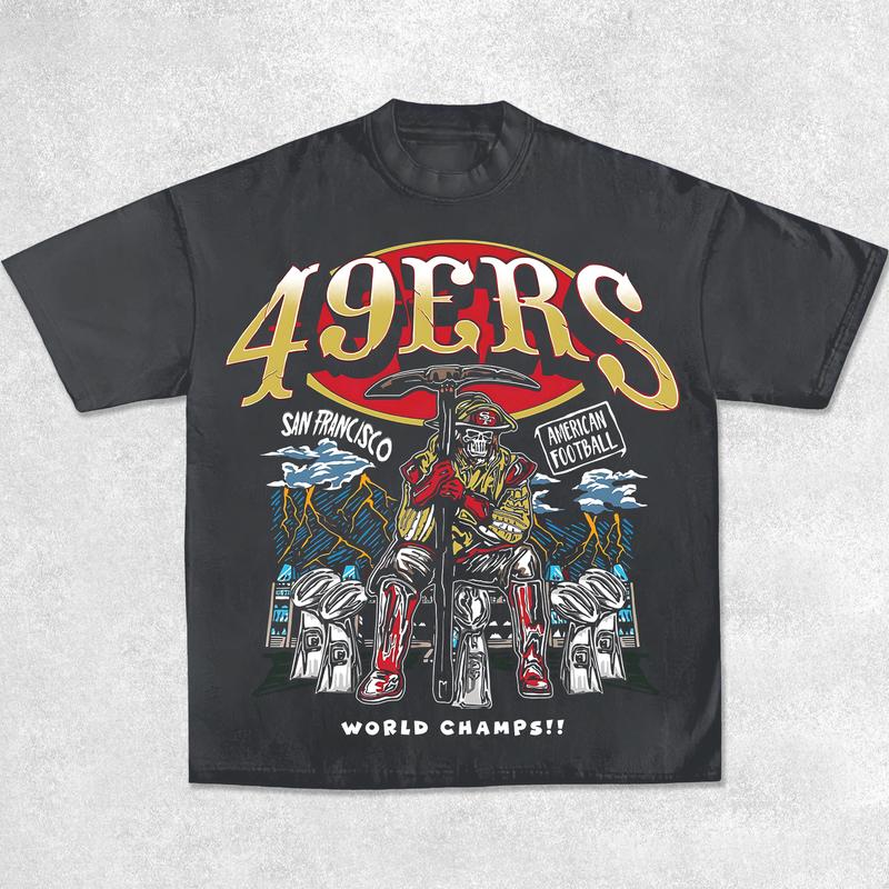 49ers Shirt, Vintage 90s Unisex Football Tees, Football T-Shirts, Sports Shirt, Game Day Tee, Football Fan Gifts