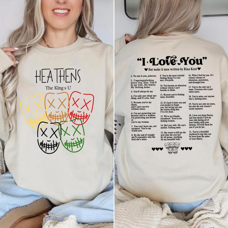 Legacy of Gods Book Quotes Sweatshirt, Legacy of Gods Heathens, Rina Kent Merch, Dark Romance Shirt, Book... (Image 2)