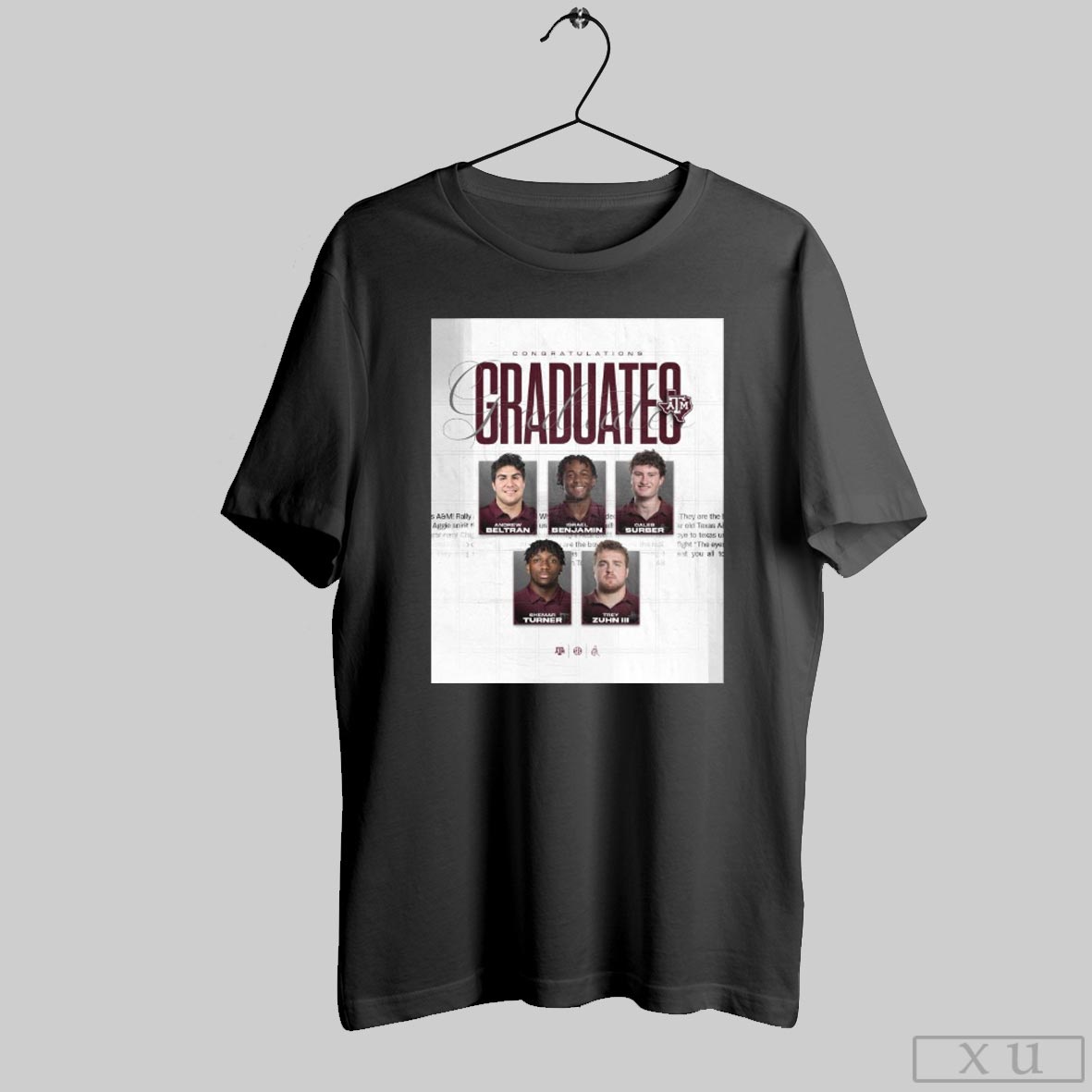 Texas Am Aggies Congratulations Graduates Beltran Benjamin Surber Turner Zuhn Iii Poster T Shirt Hoodie, Sweatshirt