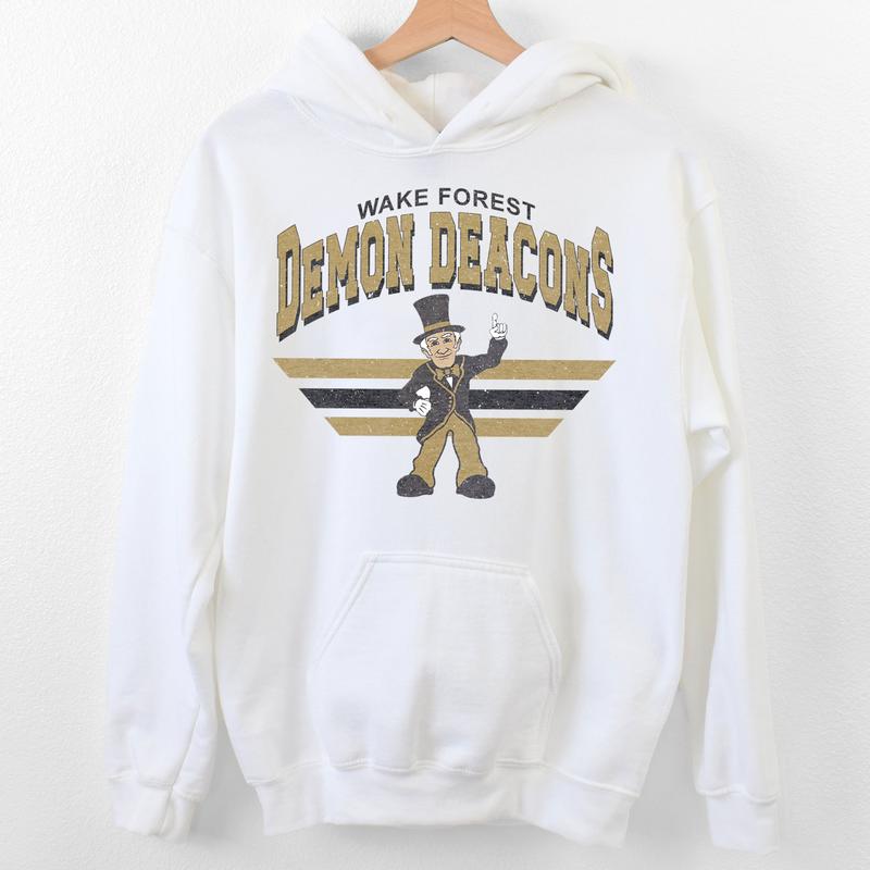 Wake Forest Demon Deacons Vintage NCAA Sweatshirt, University Sport Shirt, Classic Gift for Football Fans, Cotton, Unisex Comfort Hoodie Collection