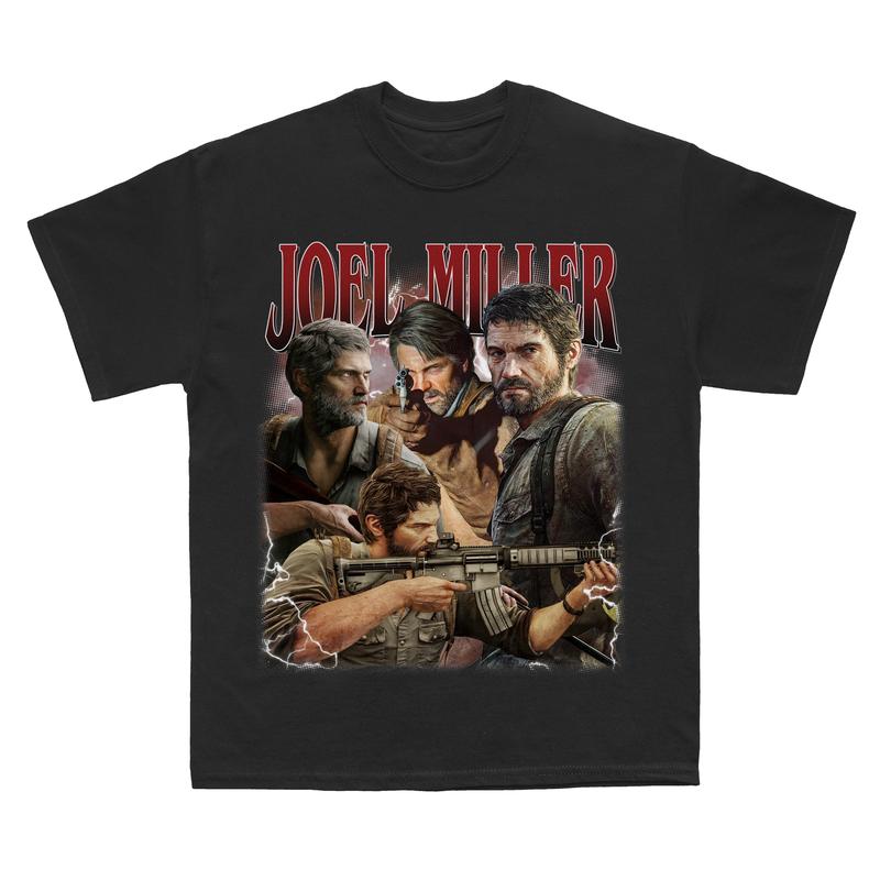 Retro Joel Miller The Last Of Us T-Shirt, TLOU Vintage Shirt, Joel Miller Gift For Movies Lovers Casual Clothing Fabric Sweatshirts Streetwear