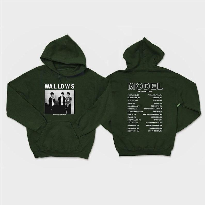 2 Sided Purchase the Wallows Model Tour 2024 Hoodie, Wallows band merchandise, Model Tour 2024 t-shirt, and Wallows Model Tour 2024 Shirt, Sweatshirt,