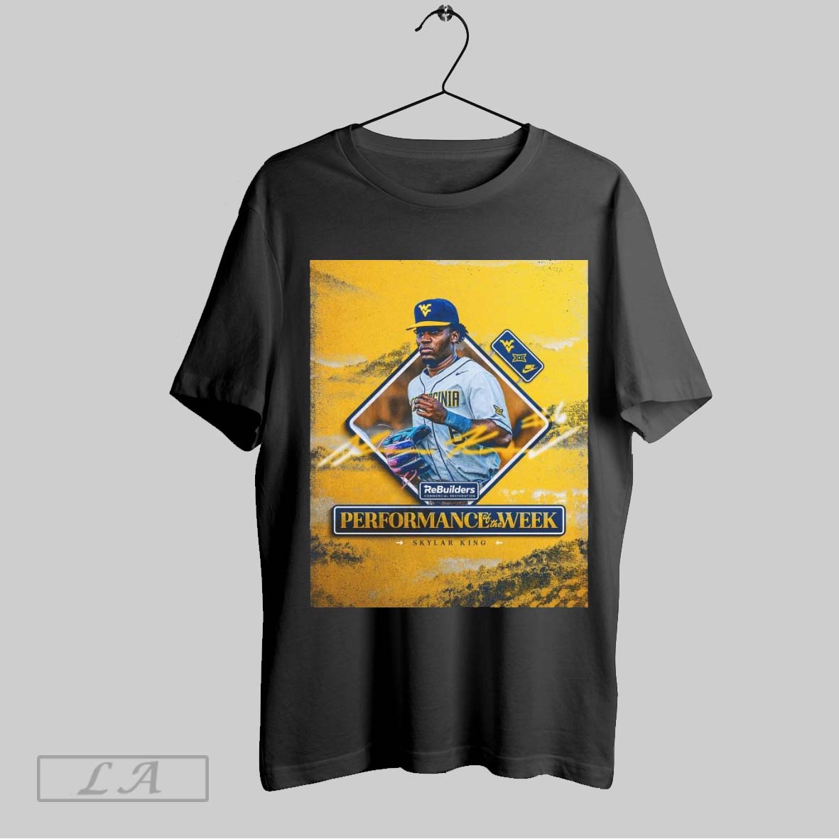 Original West Virginia Mountaineers Baseball Skylar King Performance Of The Week Rebuilders Commercial Restoration Poster...