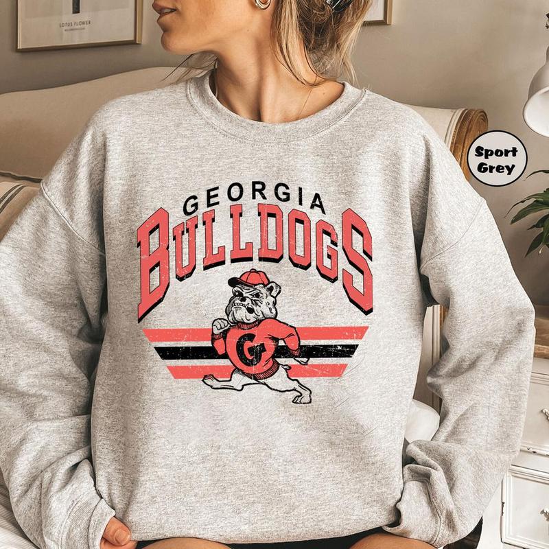 Vintage Georgia Bulldogs Team Sweatshirt, Graphic NCAA Sport Shirt, Tournament Champions Shirt, Vintage University Of Georgia Unisex Top Shirt Womenswear Hoodie Womenswear Hoodie