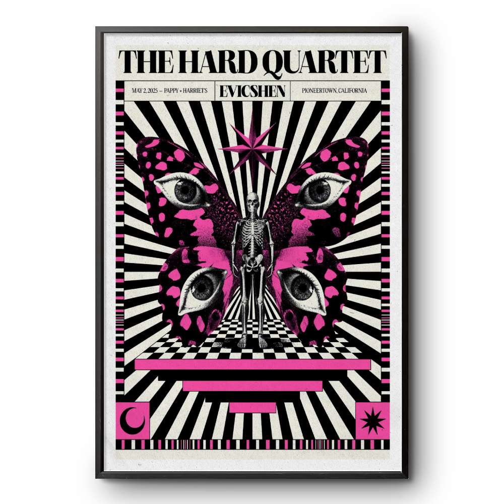 May 2 2025 The Hard Quartet Pappy + Harrietâ€™s Pioneertown California Poster