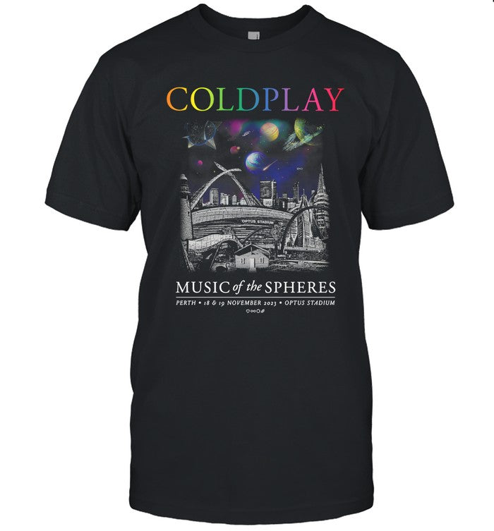 Coldplay Perth November Music Of The Spheres Tour Nov 18-19 2023 T-Shirt