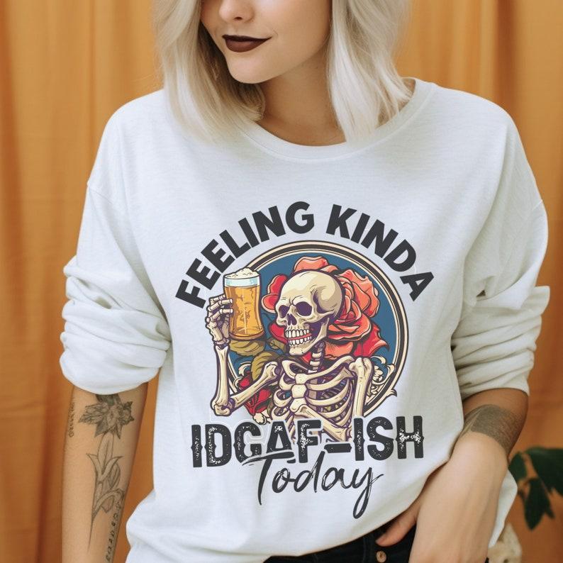 Idgaf Sweatshirt, IDGAF-Ish Sarcastic Shirt, Moody Sweater, Introvert Gift Hoodie | TeeSparky.com (Image 3)